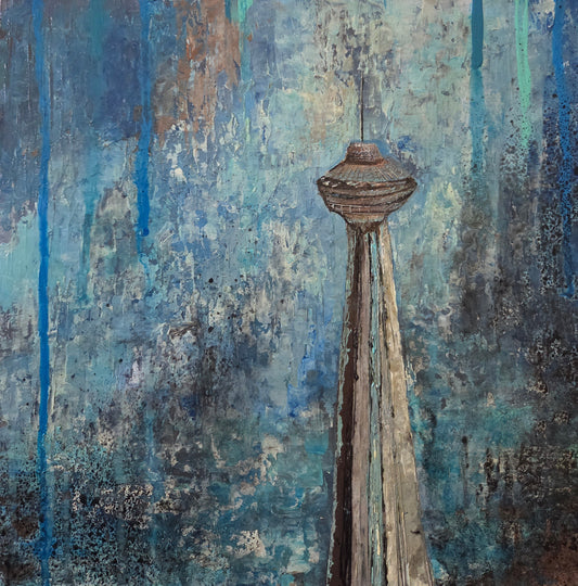 Skylon Tower - Acrylic and Inks on Canvas Panel - 7