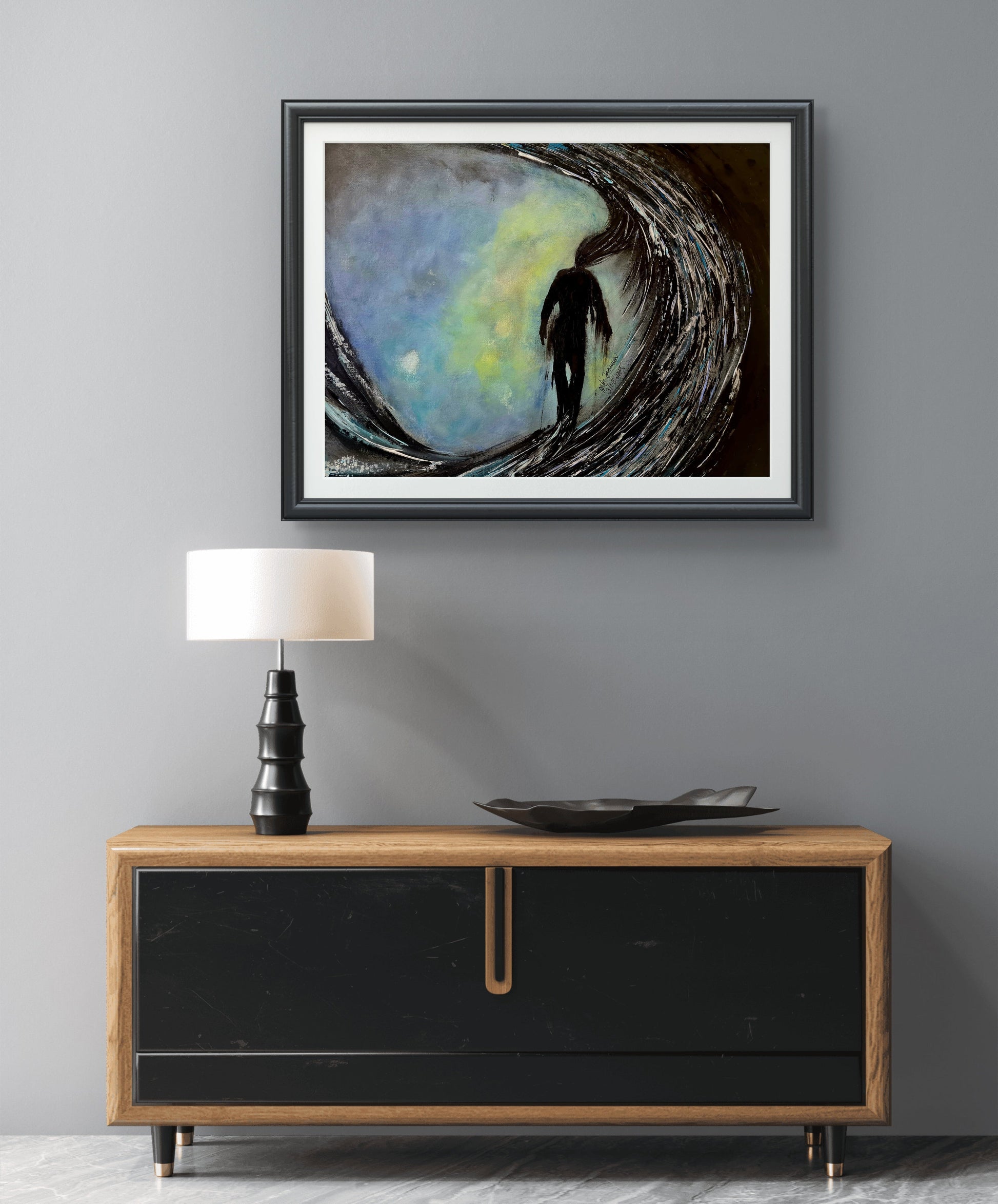 Inner Storm original abstract painting by Jasmina Mendoza - 3