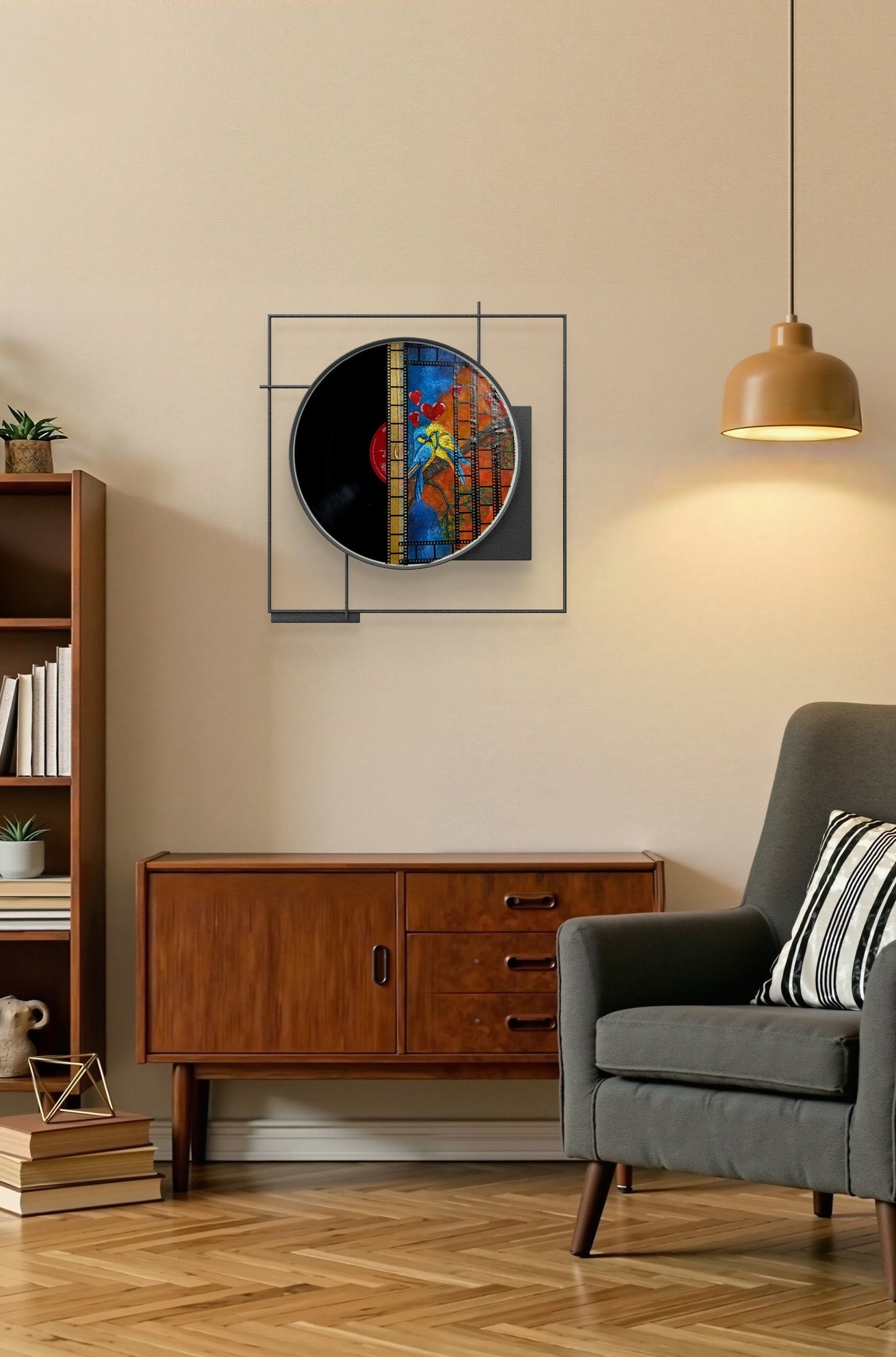 A Love Like in the Films – Original Acrylic on Vinyl Record | Art is my Universe