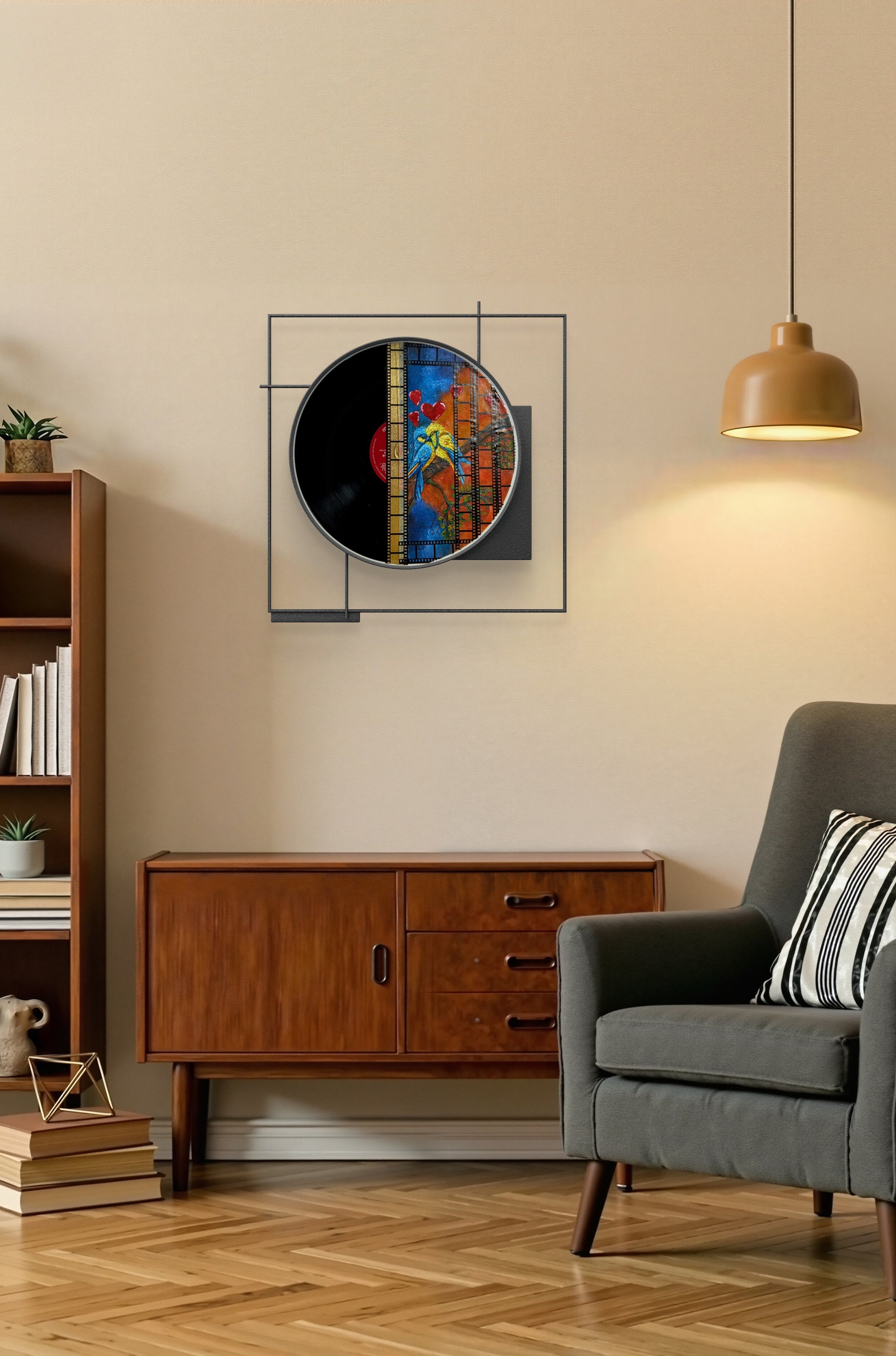 A Love Like in the Films – Original Acrylic on Vinyl Record | Art is my Universe