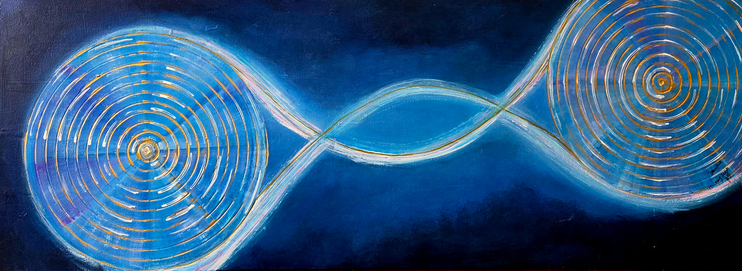 Blue Resonance – Original Abstract Painting by Jasmina Mendoza