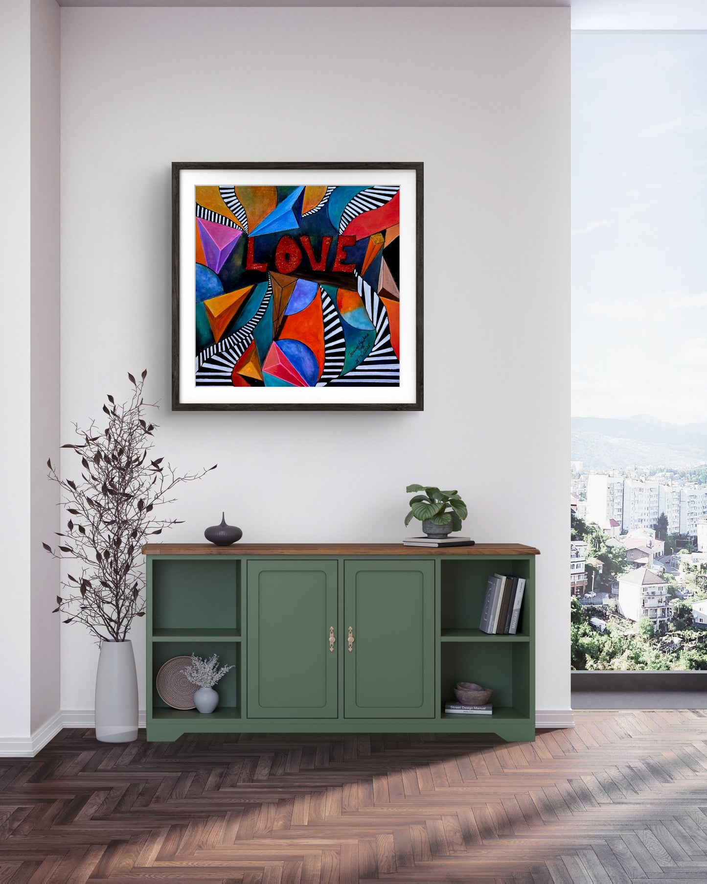 Stairs to Love original painting by Jasmina Mendoza | Art is my Universe