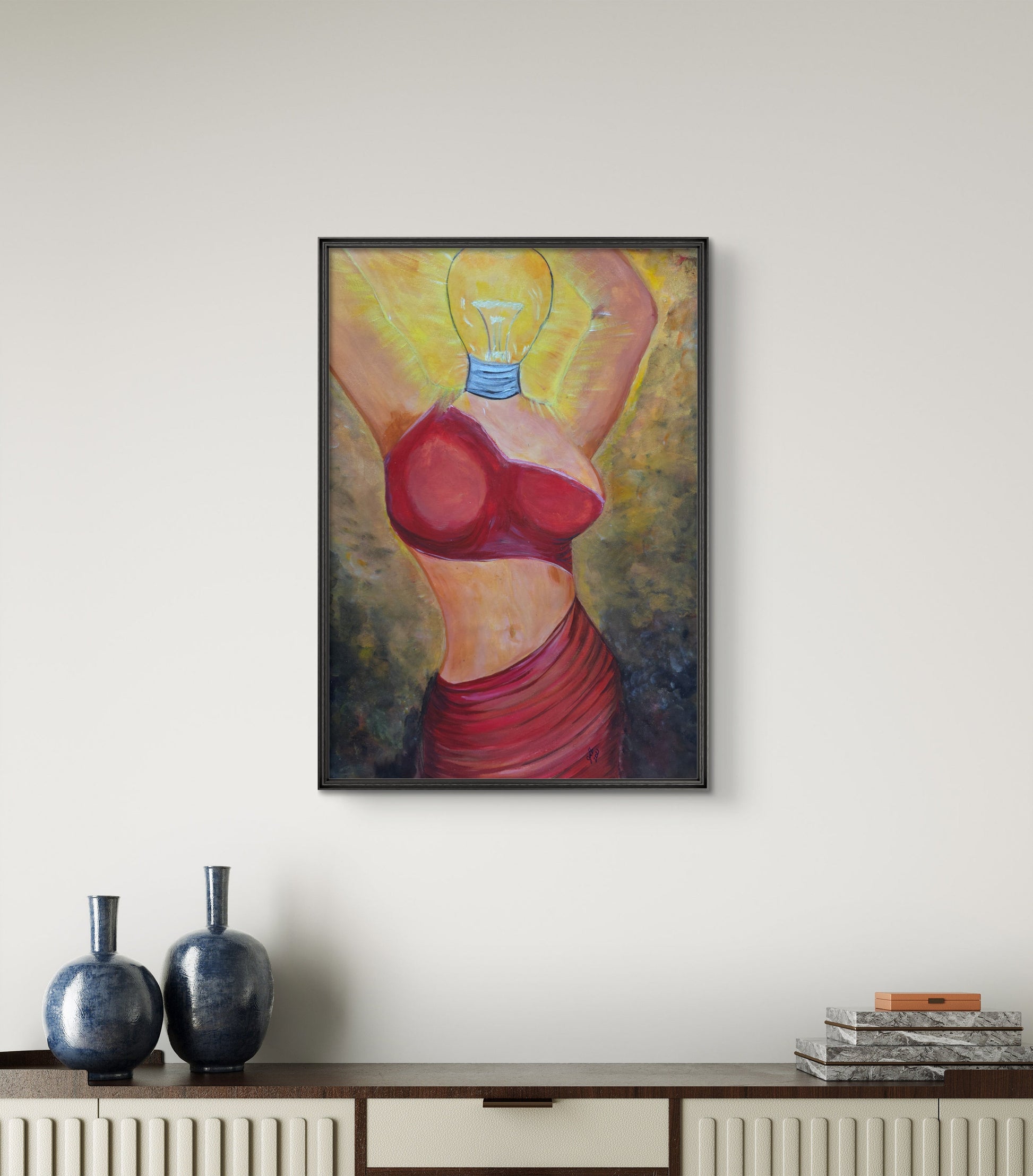 Bright Mind – Original Acrylic Painting by Jasmina Mendoza - 6