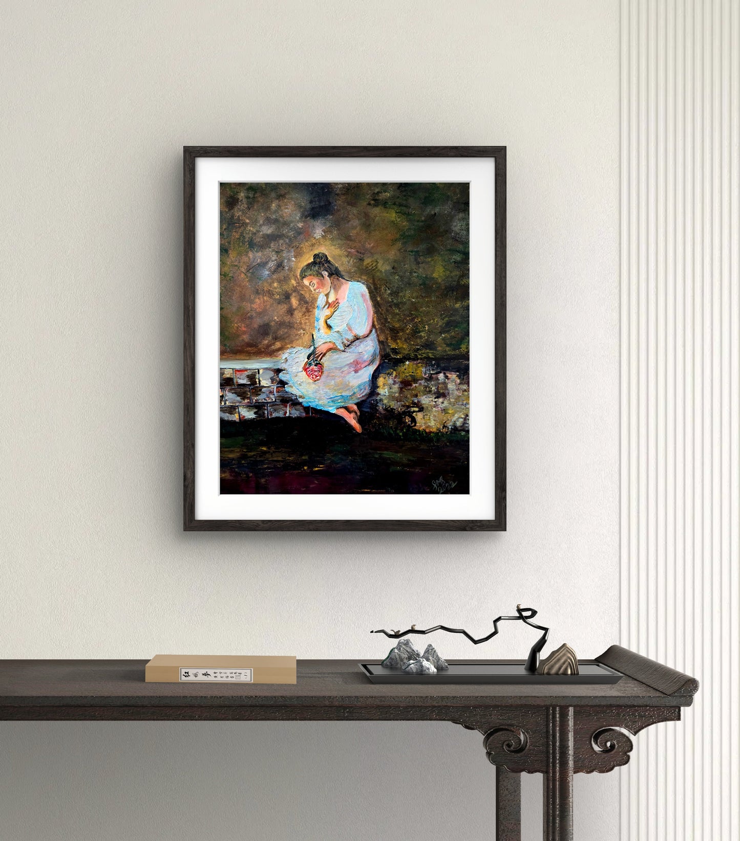 The Last Rose original figurative painting by Jasmina Mendoza - 5