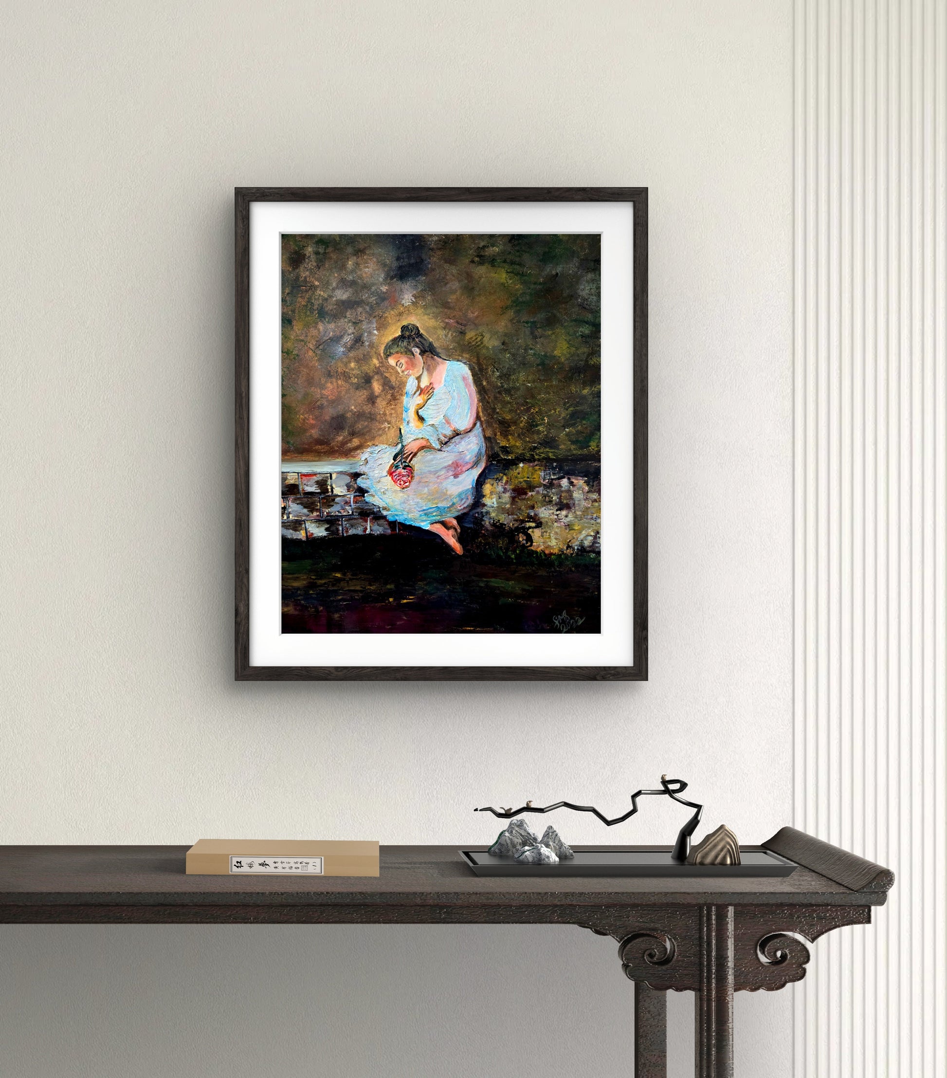 The Last Rose original figurative painting by Jasmina Mendoza - 5